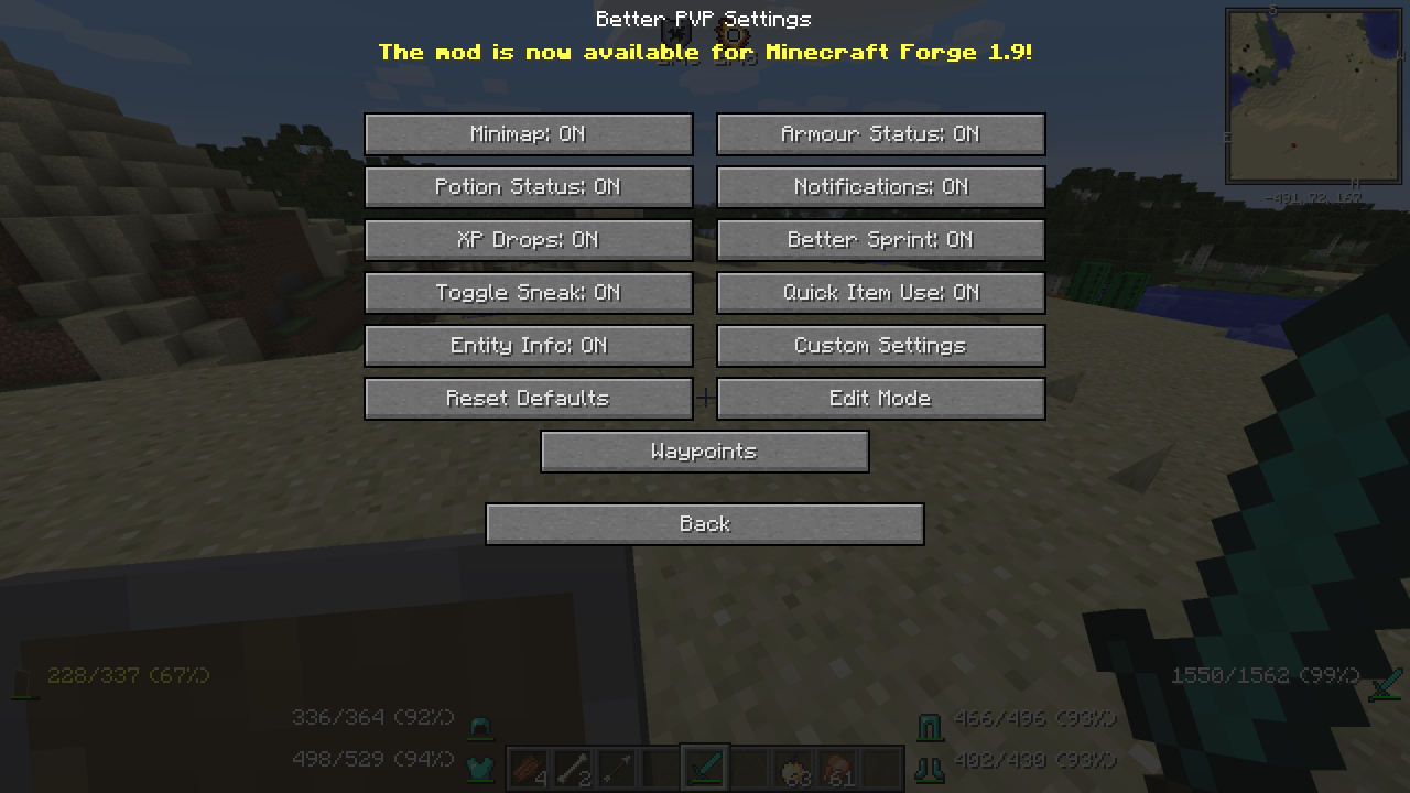 download minecraft pvp mods for mac